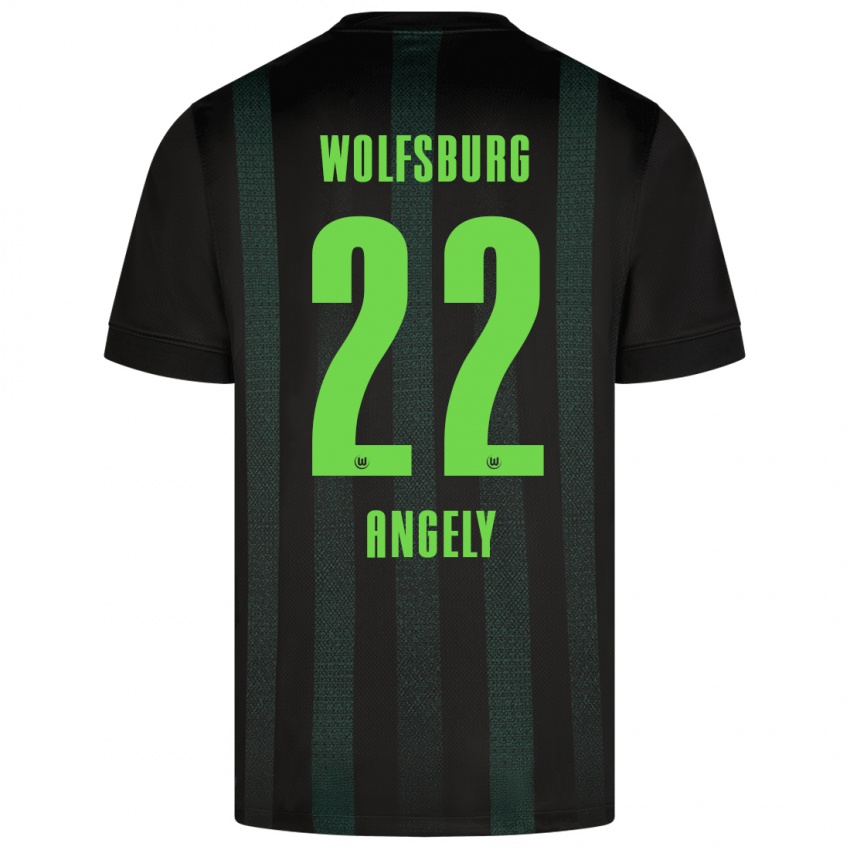 Uomo Maglia Mathys Angély #22 Verde Scuro Kit Gara Away 2024/25 Maglietta