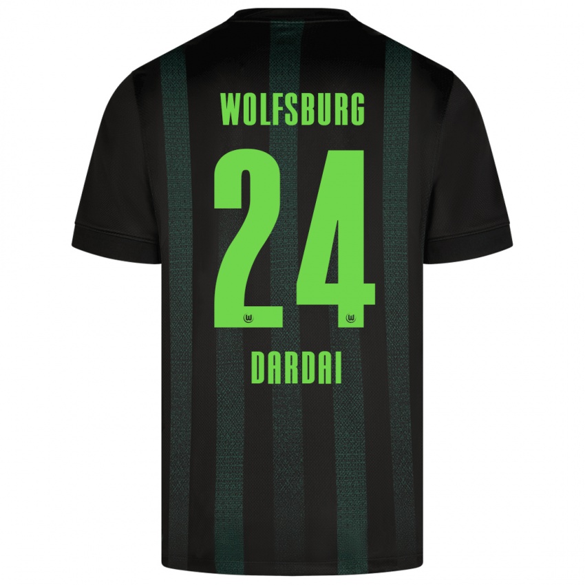 Uomo Maglia Bence Dárdai #24 Verde Scuro Kit Gara Away 2024/25 Maglietta