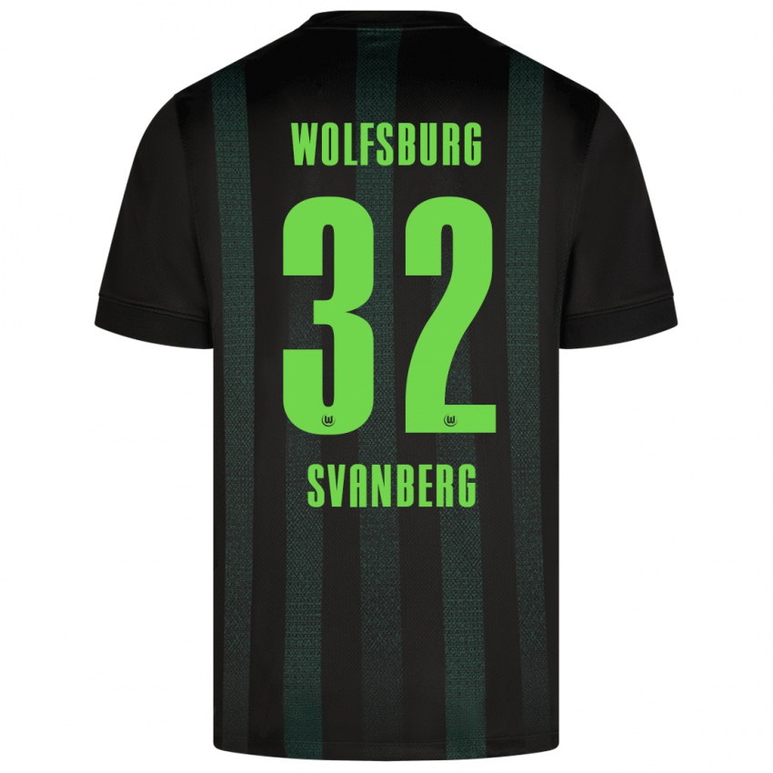 Uomo Maglia Mattias Svanberg #32 Verde Scuro Kit Gara Away 2024/25 Maglietta