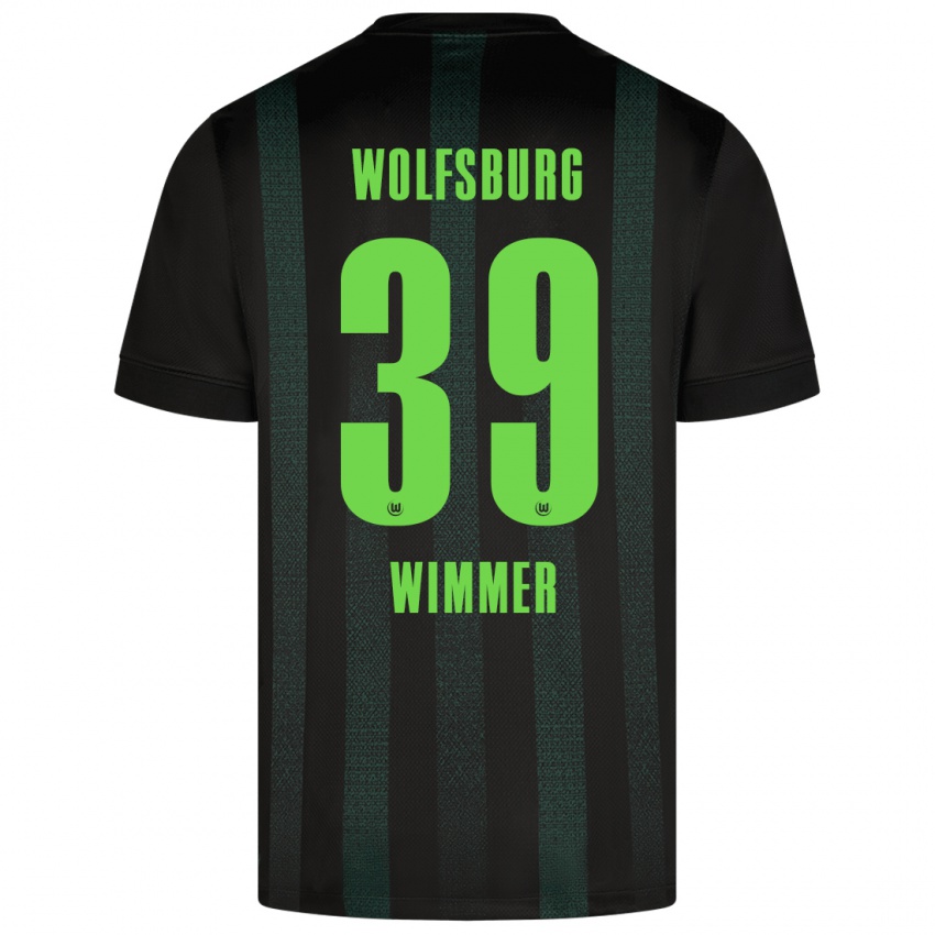 Uomo Maglia Patrick Wimmer #39 Verde Scuro Kit Gara Away 2024/25 Maglietta