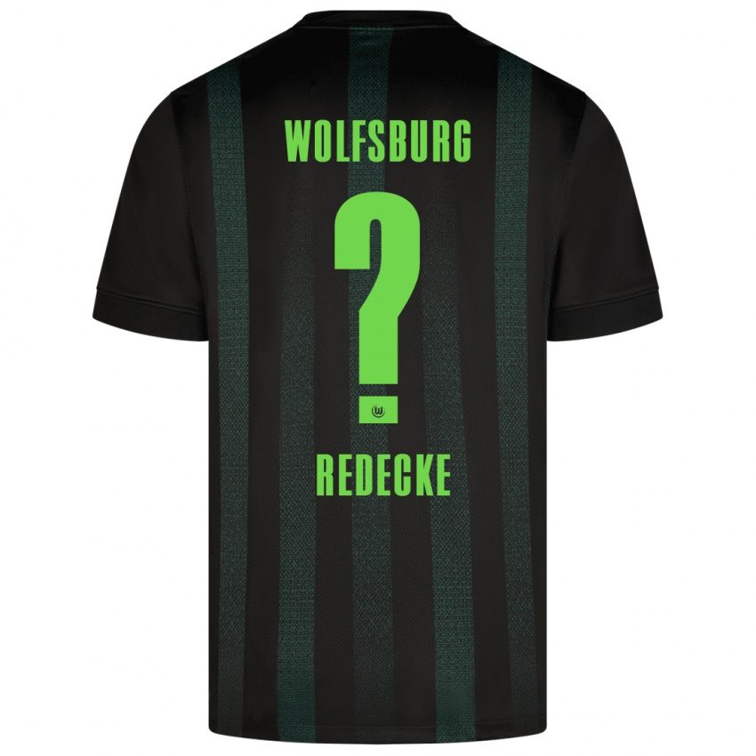 Uomo Maglia Jan Redecke #0 Verde Scuro Kit Gara Away 2024/25 Maglietta