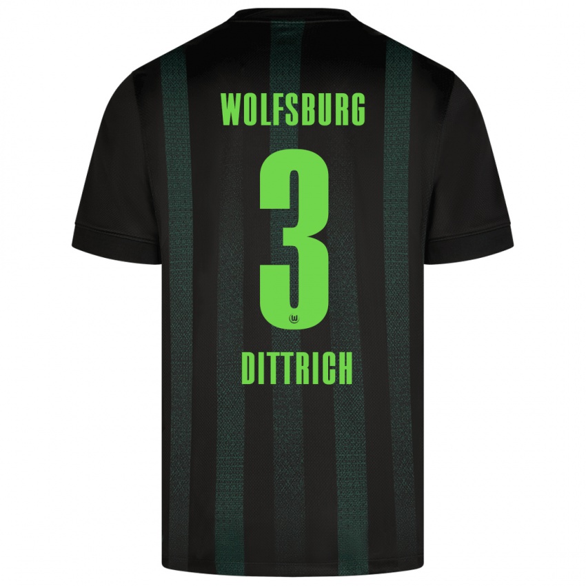 Uomo Maglia Elia Dittrich #3 Verde Scuro Kit Gara Away 2024/25 Maglietta