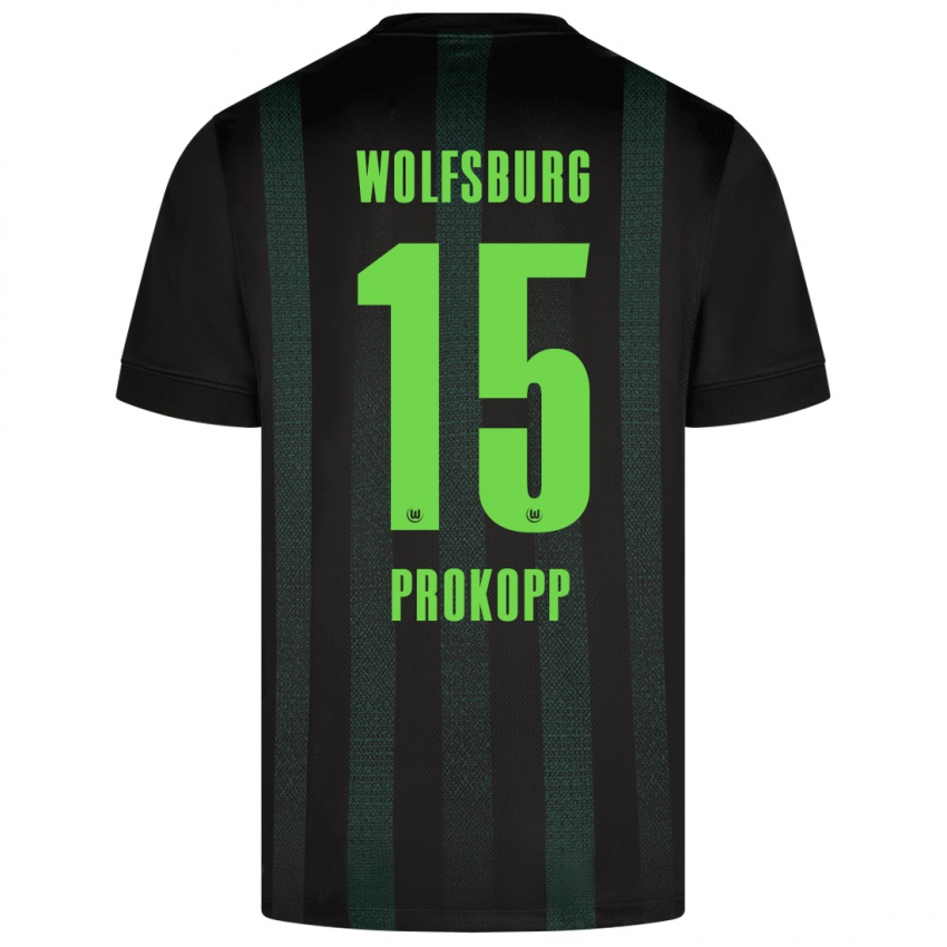 Uomo Maglia Oskar Prokopp #15 Verde Scuro Kit Gara Away 2024/25 Maglietta