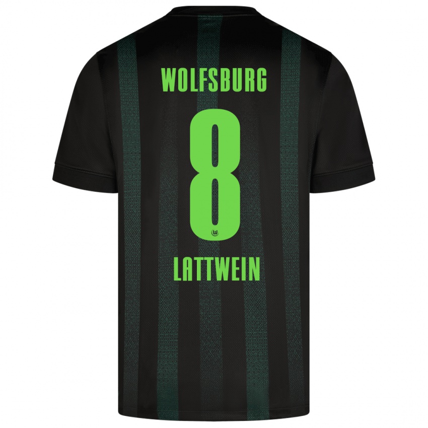 Uomo Maglia Lena Lattwein #8 Verde Scuro Kit Gara Away 2024/25 Maglietta