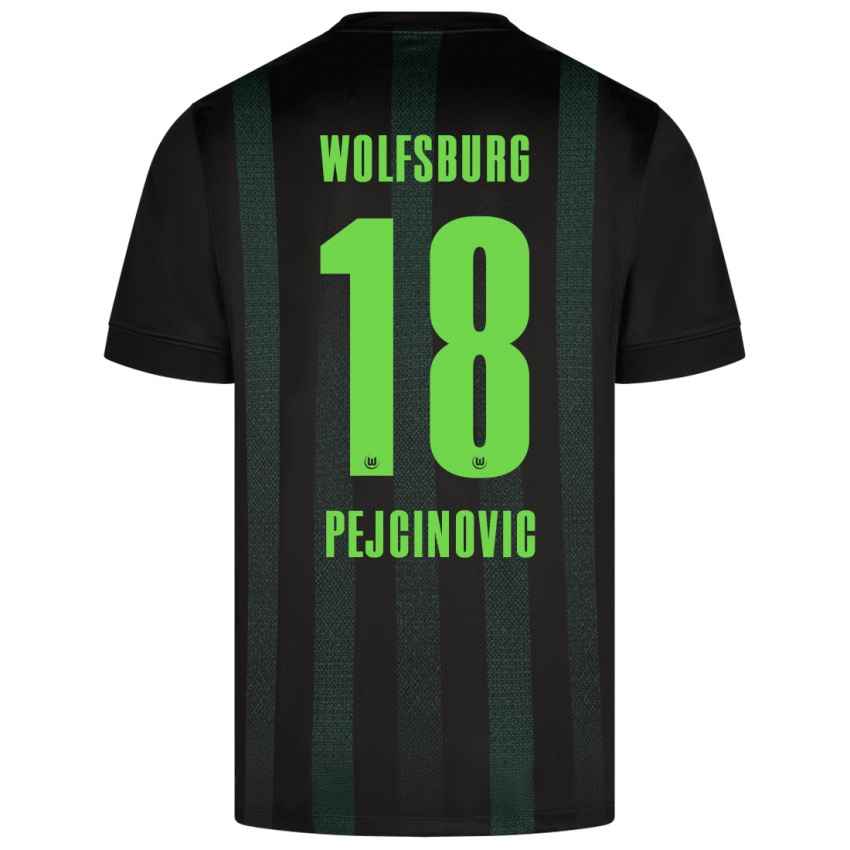 Uomo Maglia Dzenan Pejcinovic #18 Verde Scuro Kit Gara Away 2024/25 Maglietta