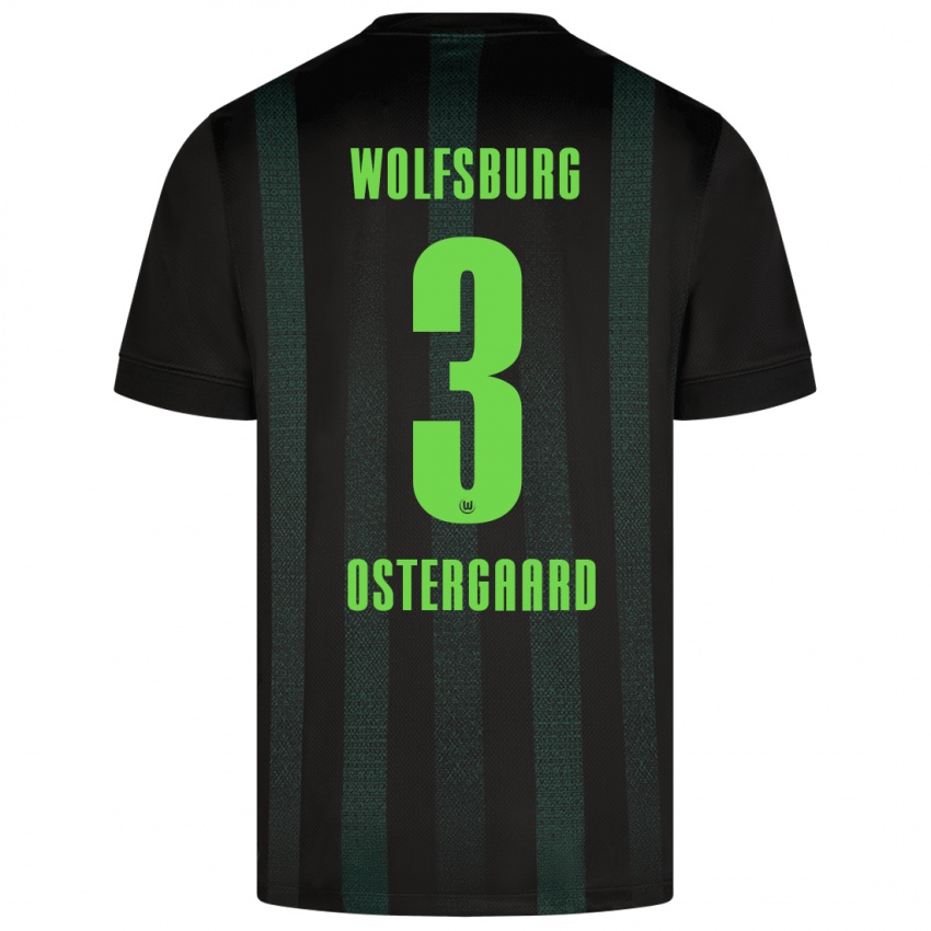 Uomo Maglia Christian Östergaard #3 Verde Scuro Kit Gara Away 2024/25 Maglietta