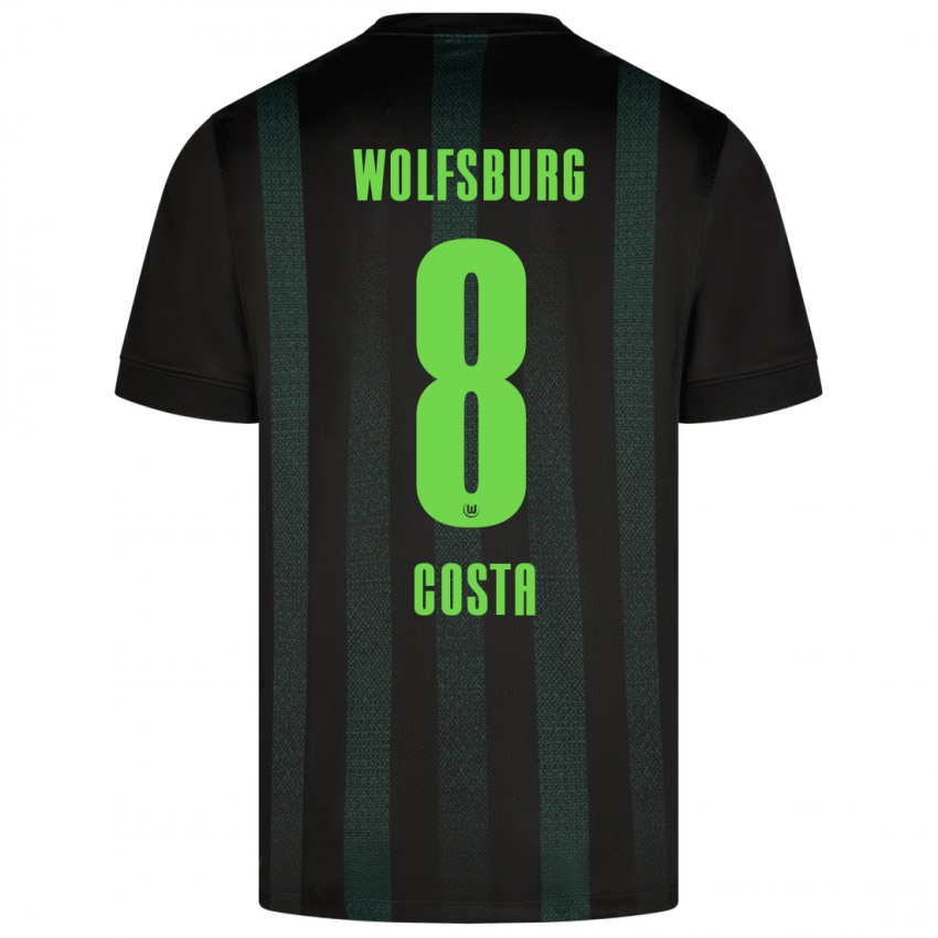 Uomo Maglia Jesse Costa #8 Verde Scuro Kit Gara Away 2024/25 Maglietta