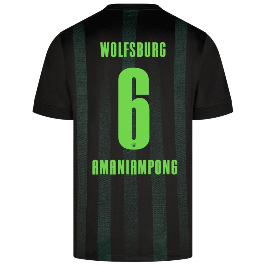 Uomo Maglia Marces Amaniampong #6 Verde Scuro Kit Gara Away 2024/25 Maglietta