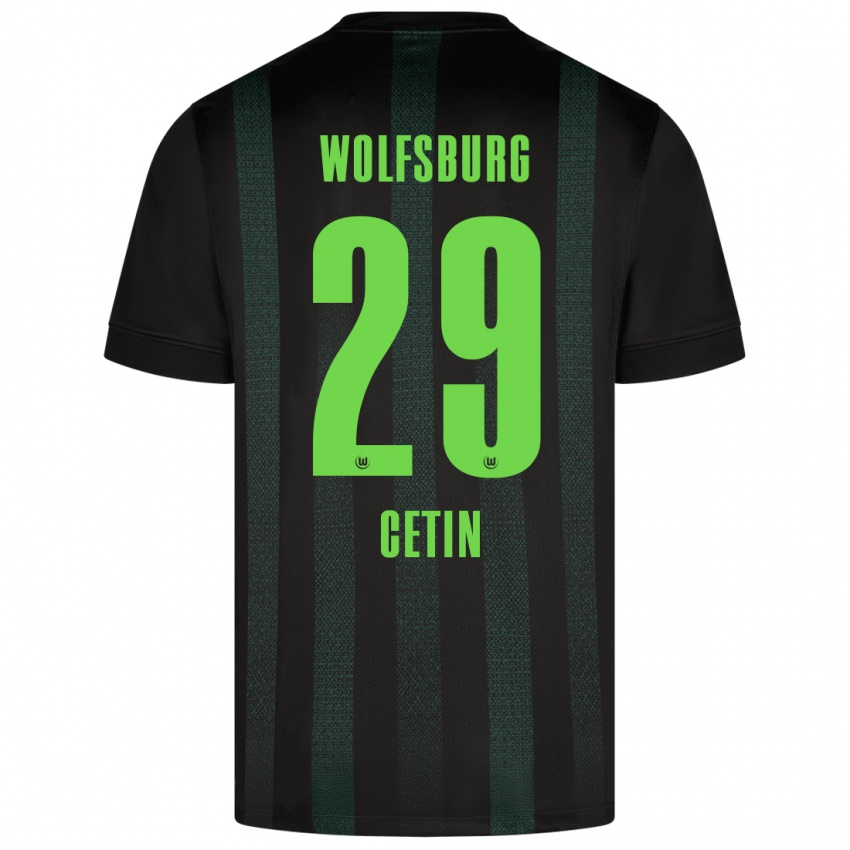 Uomo Maglia Erkan Cetin #29 Verde Scuro Kit Gara Away 2024/25 Maglietta