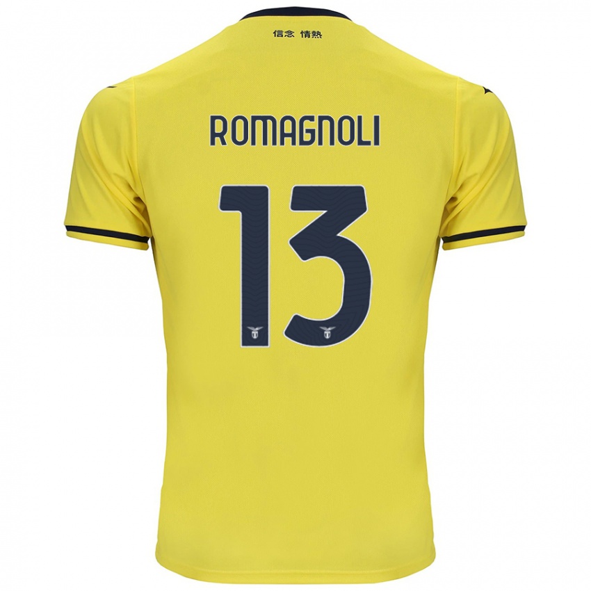 Uomo Maglia Alessio Romagnoli #13 Giallo Kit Gara Away 2024/25 Maglietta