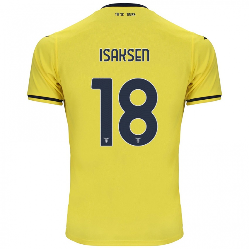 Uomo Maglia Gustav Isaksen #18 Giallo Kit Gara Away 2024/25 Maglietta