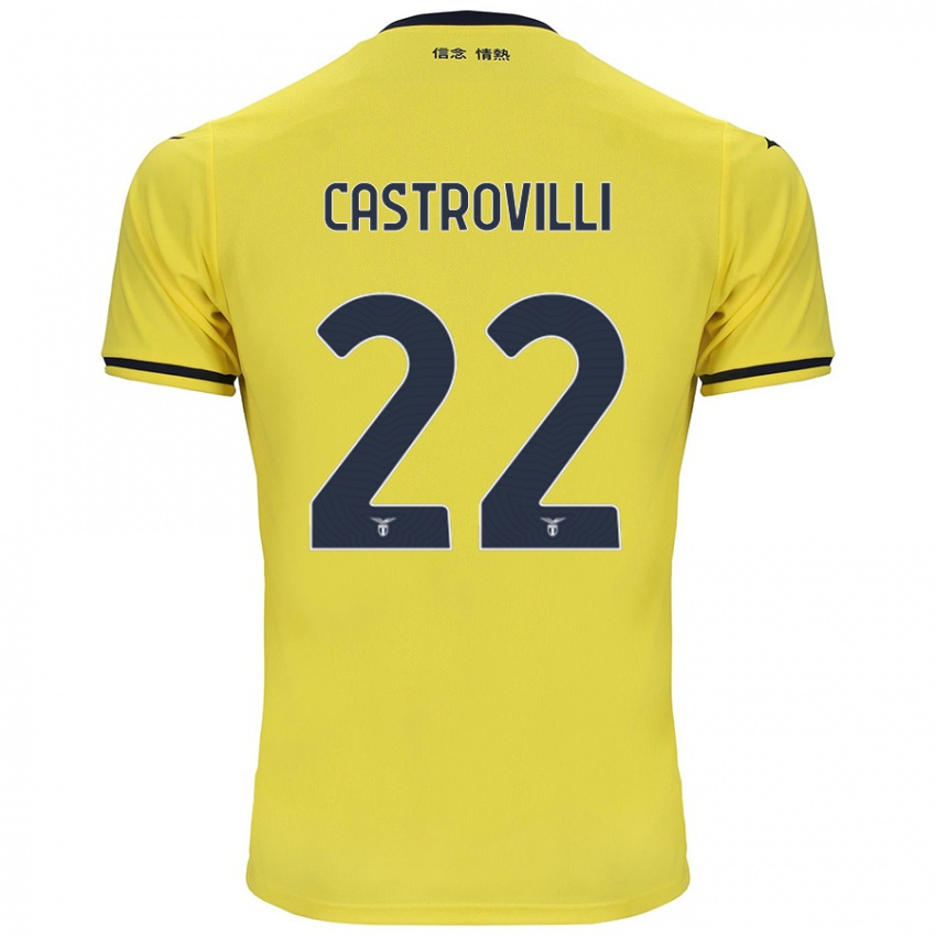 Uomo Maglia Gaetano Castrovilli #22 Giallo Kit Gara Away 2024/25 Maglietta