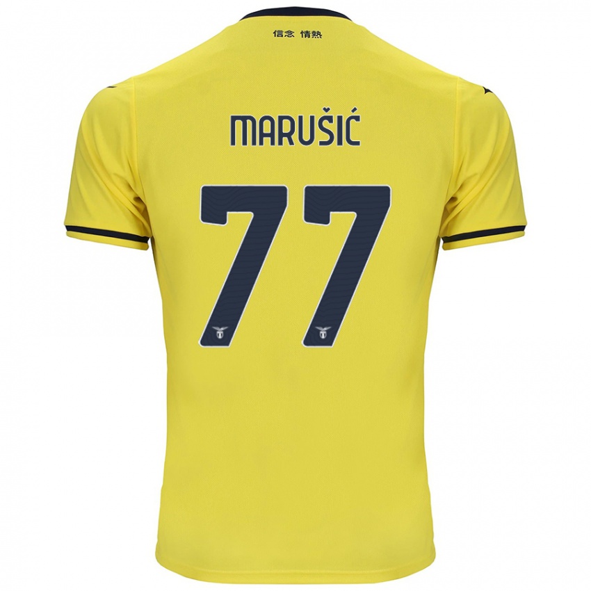 Uomo Maglia Adam Marusic #77 Giallo Kit Gara Away 2024/25 Maglietta