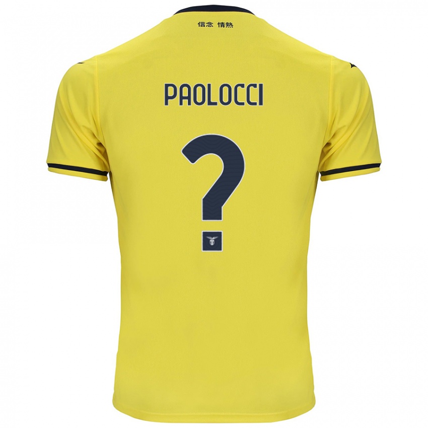 Uomo Maglia Gabriele Paolocci #0 Giallo Kit Gara Away 2024/25 Maglietta