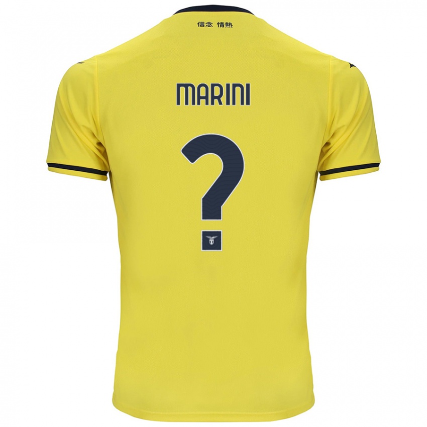 Uomo Maglia Matteo Marini #0 Giallo Kit Gara Away 2024/25 Maglietta