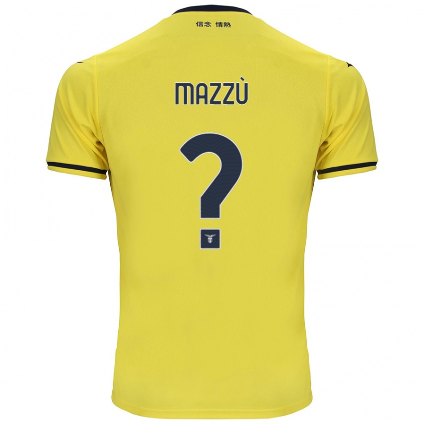 Uomo Maglia Domenico Mazzù #0 Giallo Kit Gara Away 2024/25 Maglietta