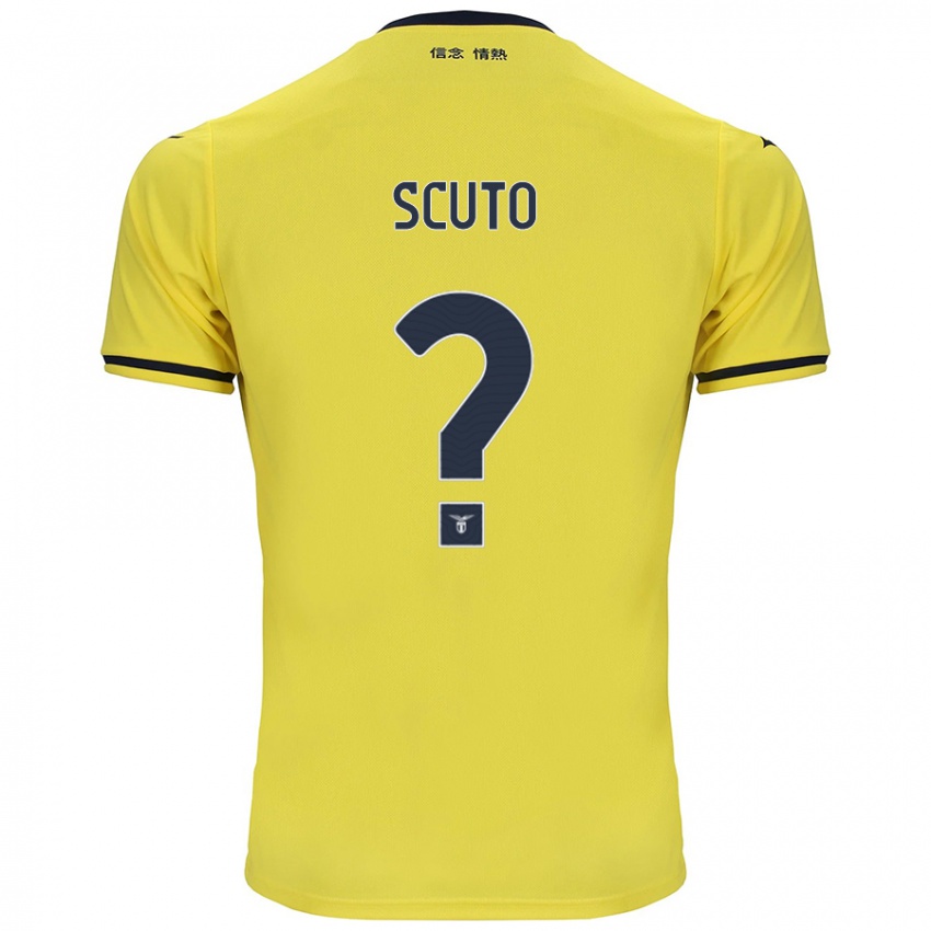 Uomo Maglia Leonardo Scuto #0 Giallo Kit Gara Away 2024/25 Maglietta