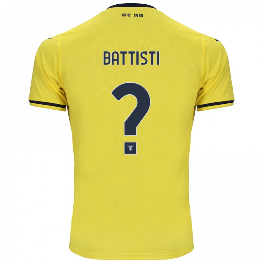 Uomo Maglia Valerio Battisti #0 Giallo Kit Gara Away 2024/25 Maglietta