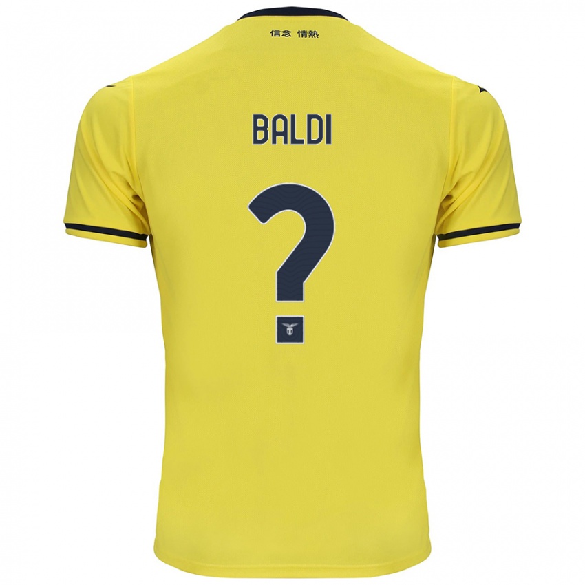 Uomo Maglia Mattia Santagostino Baldi #0 Giallo Kit Gara Away 2024/25 Maglietta