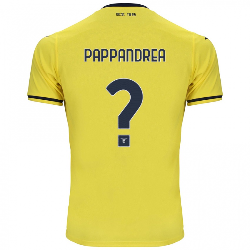 Uomo Maglia Filippo Pappandrea #0 Giallo Kit Gara Away 2024/25 Maglietta