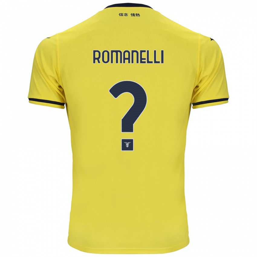 Uomo Maglia Nicolas Romanelli #0 Giallo Kit Gara Away 2024/25 Maglietta