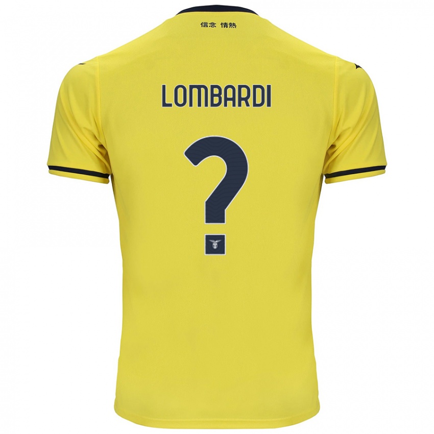 Uomo Maglia Pierlorenzo Lombardi #0 Giallo Kit Gara Away 2024/25 Maglietta