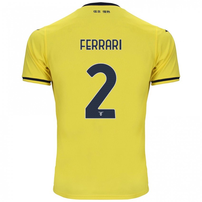 Uomo Maglia Lorenzo Ferrari #2 Giallo Kit Gara Away 2024/25 Maglietta