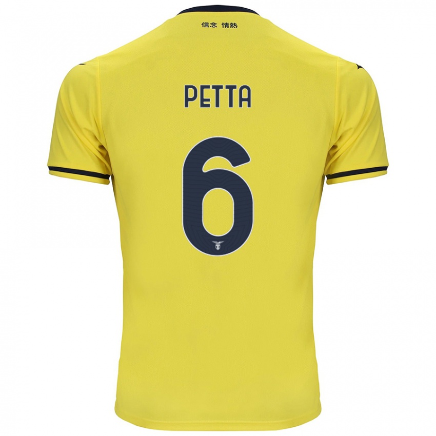 Uomo Maglia Andrea Petta #6 Giallo Kit Gara Away 2024/25 Maglietta