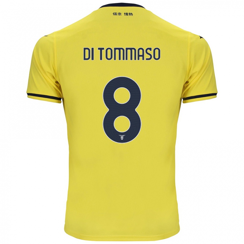 Uomo Maglia Leonardo Di Tommaso #8 Giallo Kit Gara Away 2024/25 Maglietta