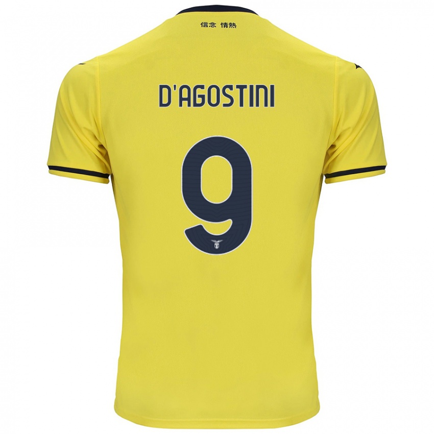 Uomo Maglia Lorenzo D'agostini #9 Giallo Kit Gara Away 2024/25 Maglietta