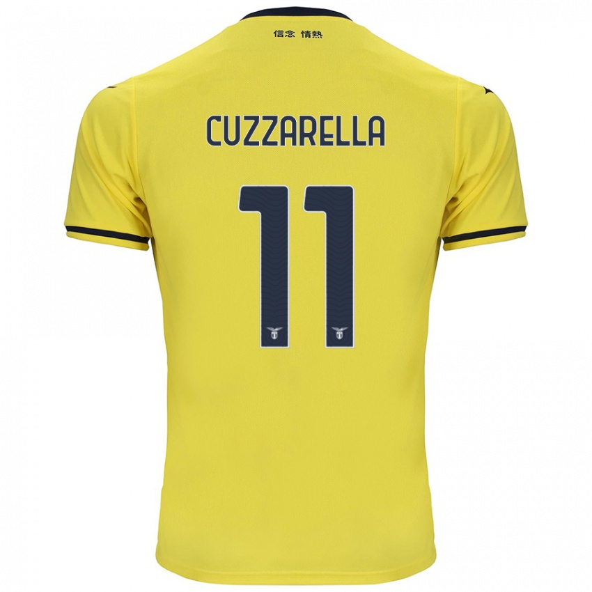 Uomo Maglia Cristian Cuzzarella #11 Giallo Kit Gara Away 2024/25 Maglietta