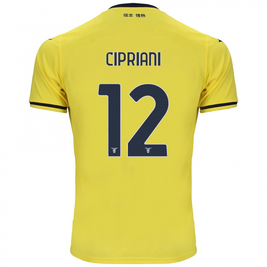 Uomo Maglia Alessio Cipriani #12 Giallo Kit Gara Away 2024/25 Maglietta