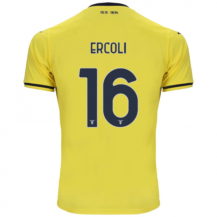 Uomo Maglia Michele Ercoli #16 Giallo Kit Gara Away 2024/25 Maglietta