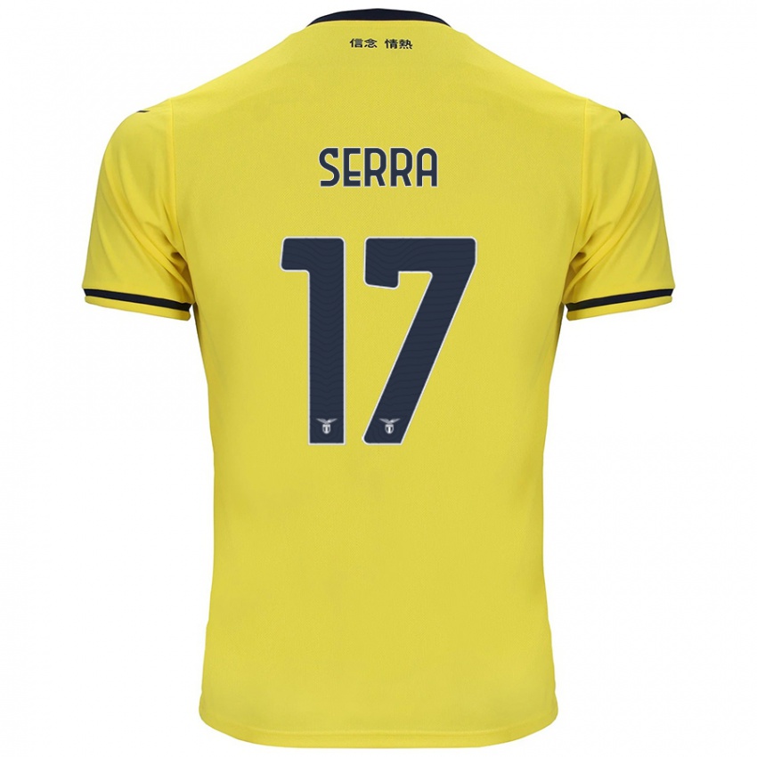 Uomo Maglia Federico Serra #17 Giallo Kit Gara Away 2024/25 Maglietta