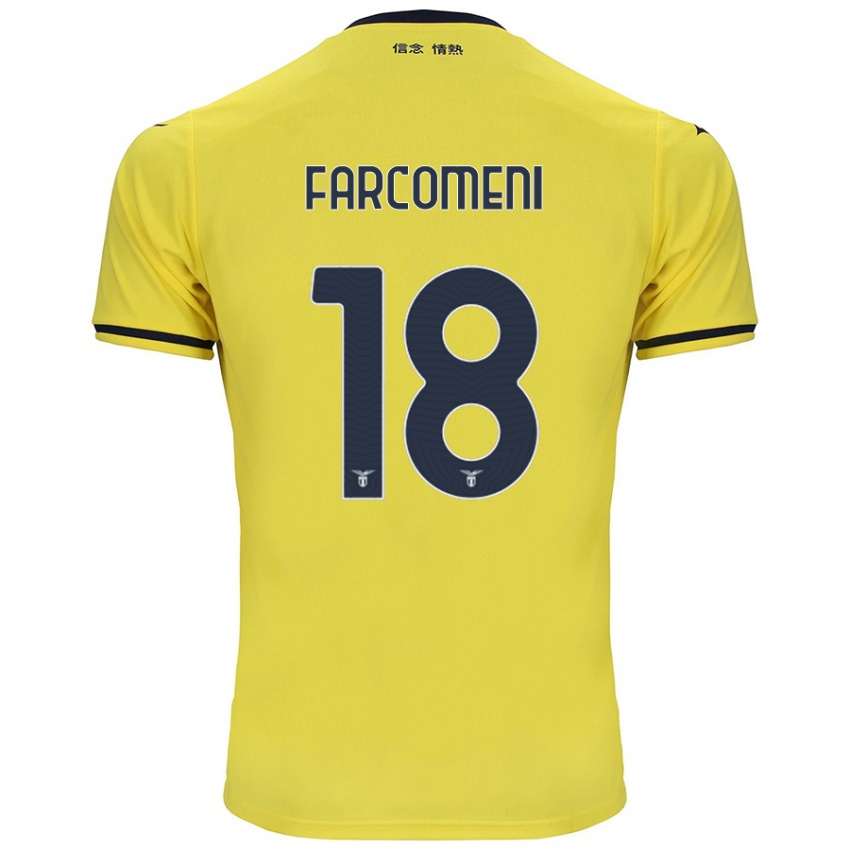 Uomo Maglia Valerio Farcomeni #18 Giallo Kit Gara Away 2024/25 Maglietta