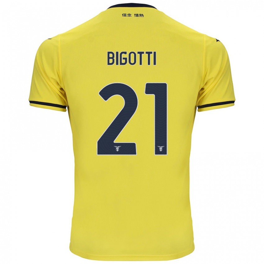 Uomo Maglia Massimo Bigotti #21 Giallo Kit Gara Away 2024/25 Maglietta