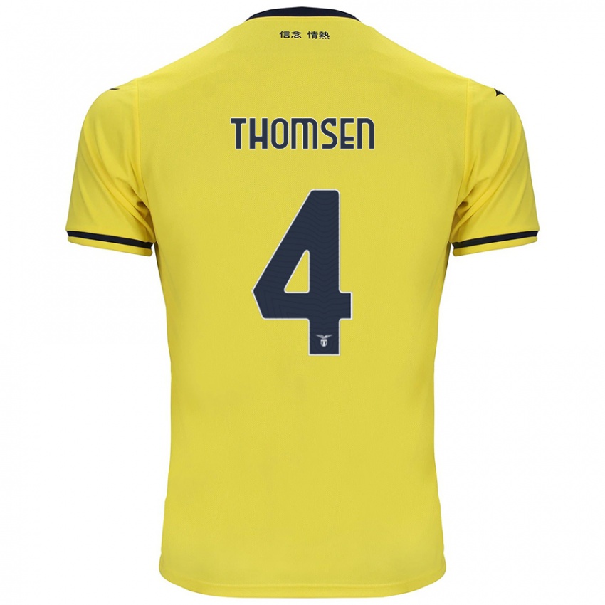 Uomo Maglia Maria Møller Thomsen #4 Giallo Kit Gara Away 2024/25 Maglietta