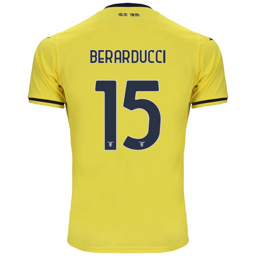 Uomo Maglia Martina Berarducci #15 Giallo Kit Gara Away 2024/25 Maglietta