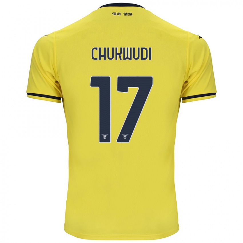 Uomo Maglia Ogonna Franca Chukwudi #17 Giallo Kit Gara Away 2024/25 Maglietta