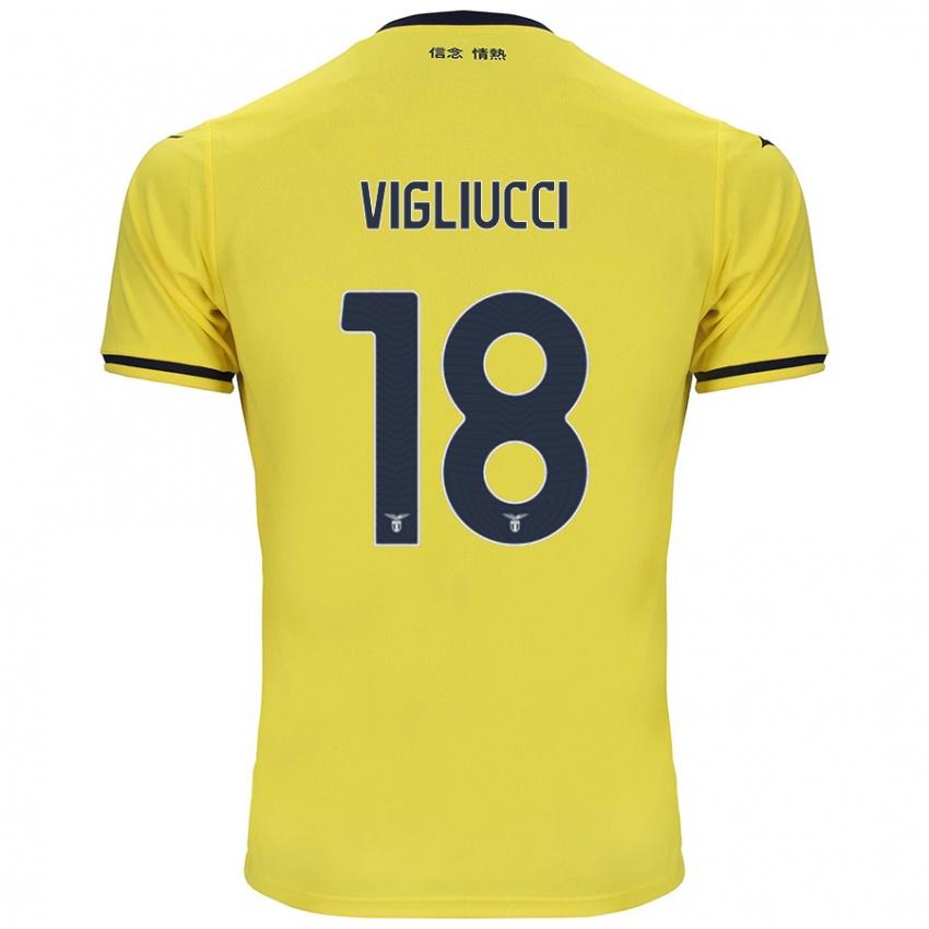 Uomo Maglia Chiara Vigliucci #18 Giallo Kit Gara Away 2024/25 Maglietta