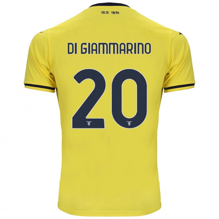 Uomo Maglia Virginia Di Giammarino #20 Giallo Kit Gara Away 2024/25 Maglietta