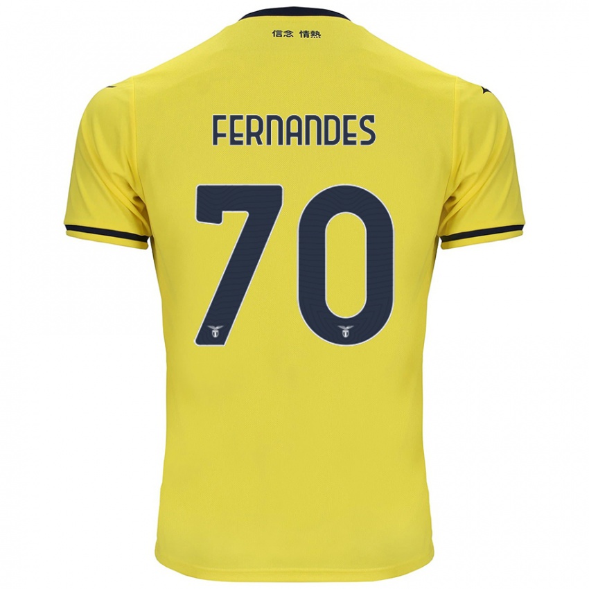 Uomo Maglia Saná Fernandes #70 Giallo Kit Gara Away 2024/25 Maglietta