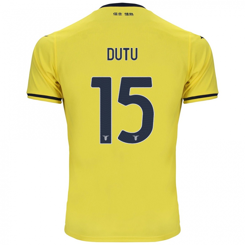 Uomo Maglia Matteo Dutu #15 Giallo Kit Gara Away 2024/25 Maglietta