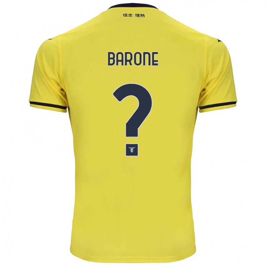 Uomo Maglia Alessio Barone #0 Giallo Kit Gara Away 2024/25 Maglietta