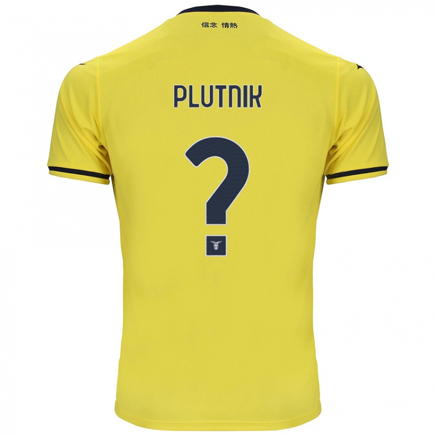 Uomo Maglia Artem Plutnik #0 Giallo Kit Gara Away 2024/25 Maglietta