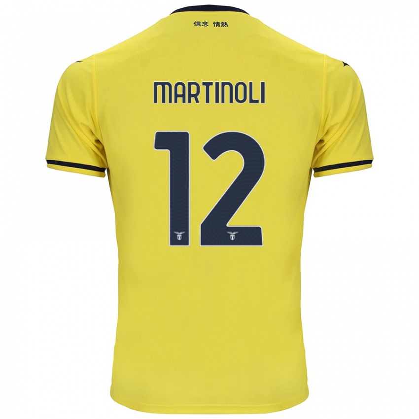 Uomo Maglia Elettra Martinoli #12 Giallo Kit Gara Away 2024/25 Maglietta