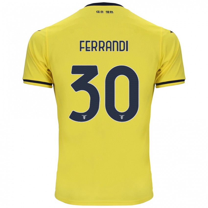 Uomo Maglia Giulia Ferrandi #30 Giallo Kit Gara Away 2024/25 Maglietta