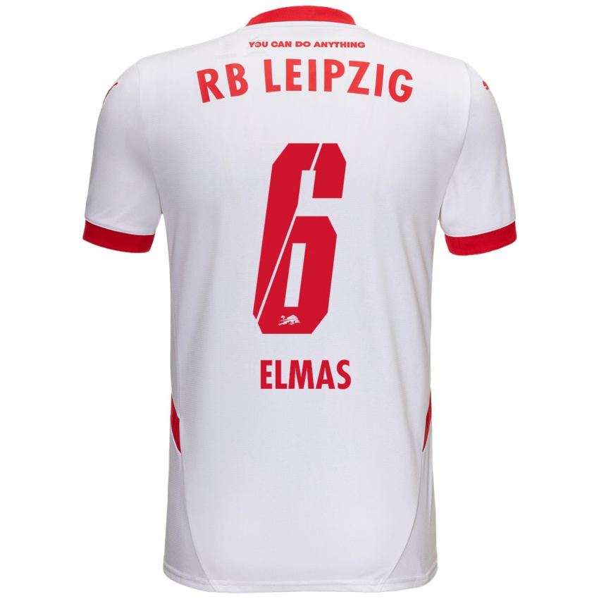 Donna Maglia Eljif Elmas #6 Bianco Rosso Kit Gara Home 2024/25 Maglietta