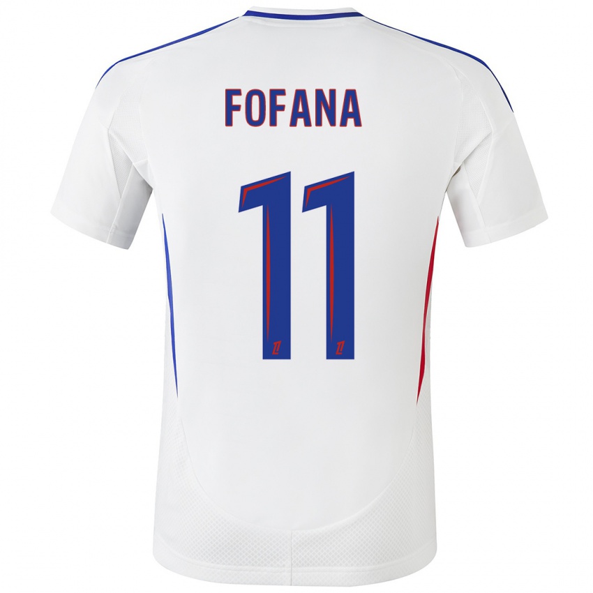 Donna Maglia Malick Fofana #11 Bianco Blu Kit Gara Home 2024/25 Maglietta