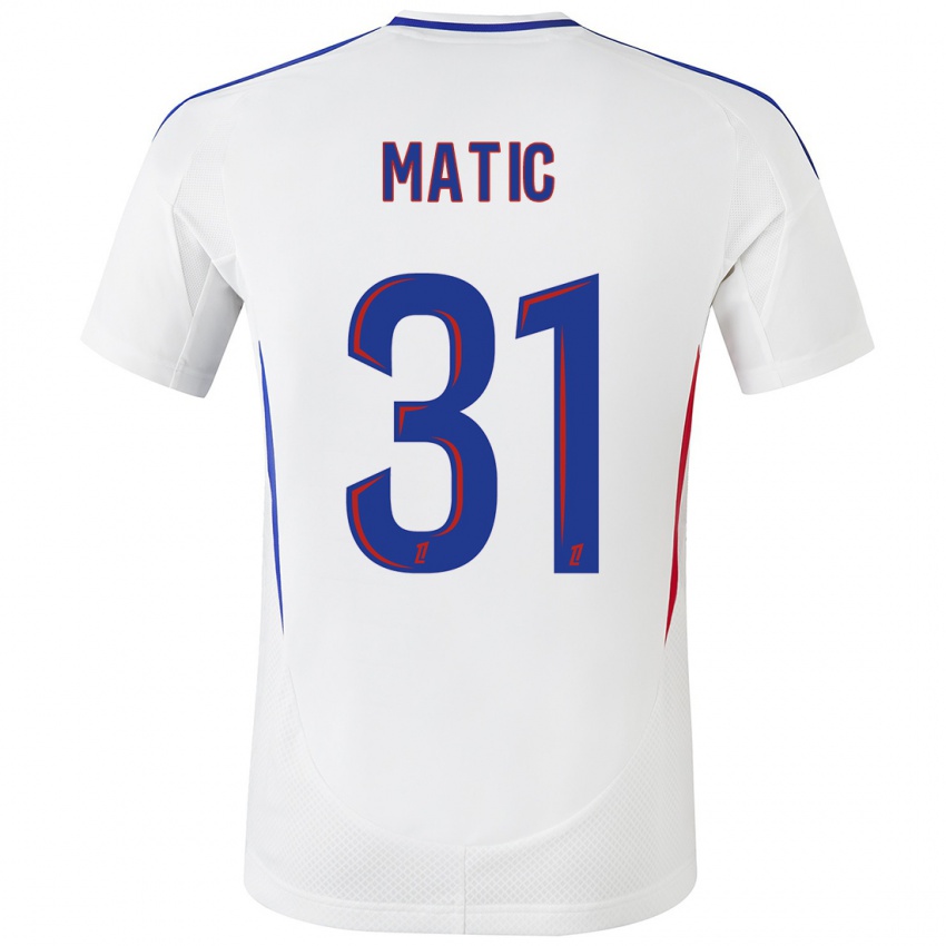 Donna Maglia Nemanja Matic #31 Bianco Blu Kit Gara Home 2024/25 Maglietta